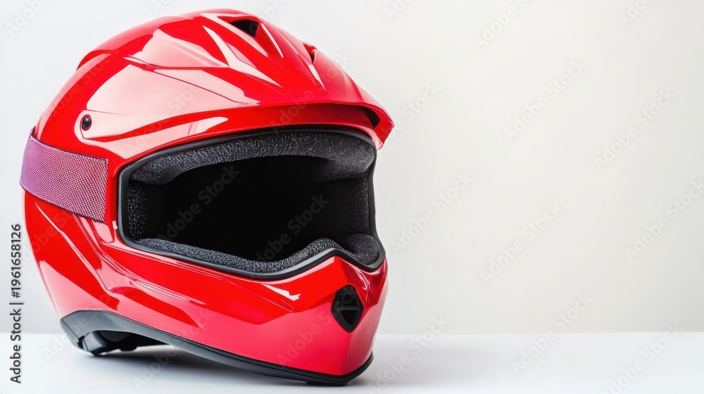 Fototapeta premium Red Snowboard Helmet for Sports Protection