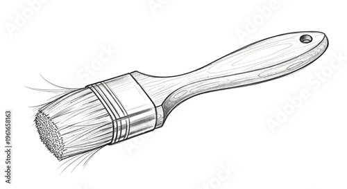 Artist's Paintbrush with Bristles
