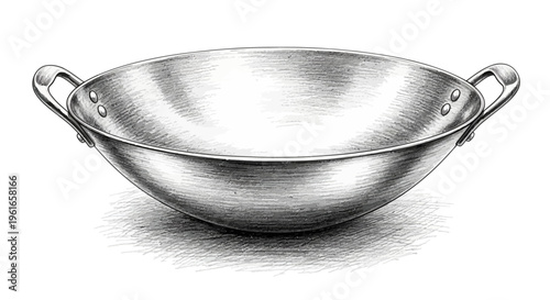 Wok Pan Drawing