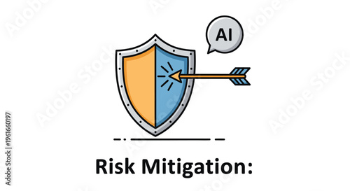 AI Shield Defending Against Arrow Attack, Risk Mitigation Concept