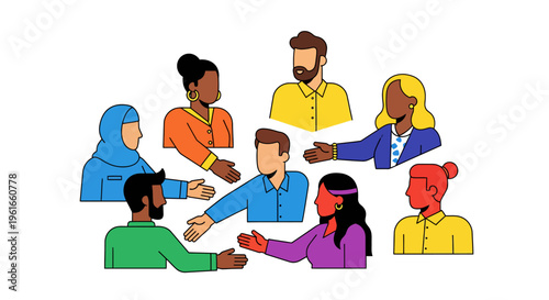 Diverse Global Community Collaborating in Unity Fostering Connections and Inclusive Partnerships for Collective Growth and Social Development