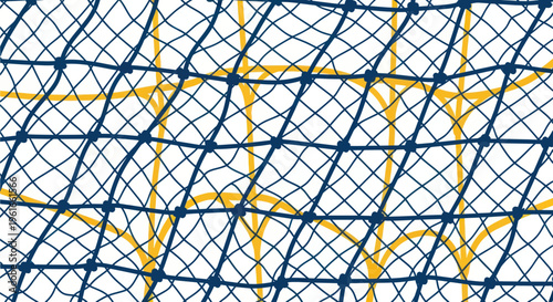 Abstract Grid Network with Intersecting Lines and Nodes