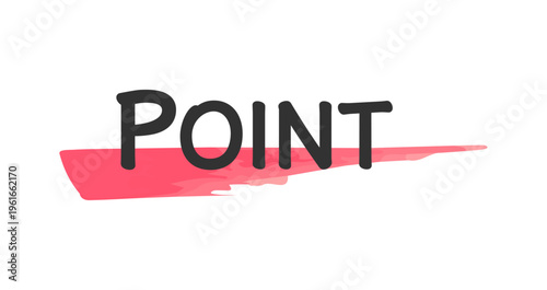 ポイントマーカー見出し 赤かすれブラシハイライト素材 Point Marker Rough Red Brush Highlight