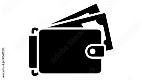Money clip wallet icon