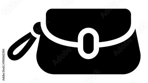 Wristlet purse icon, a small handbag with a wrist strap for carrying essentials