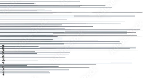 Abstract background design composed of numerous horizontal grey and white lines of varying lengths and thicknesses.