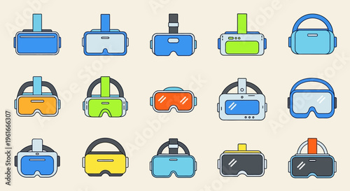 Collection of AI chip icons and computer processors