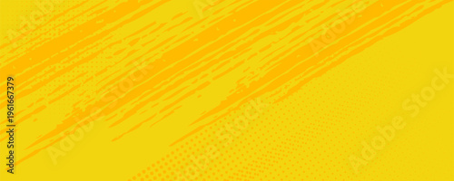 Modern Retro comic yellow background raster gradient halftone  stock vector sports