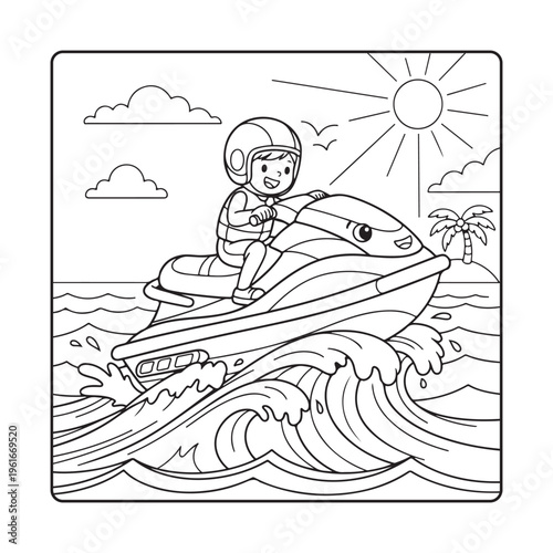 Beach  Ocean Scenes Coloring Book
