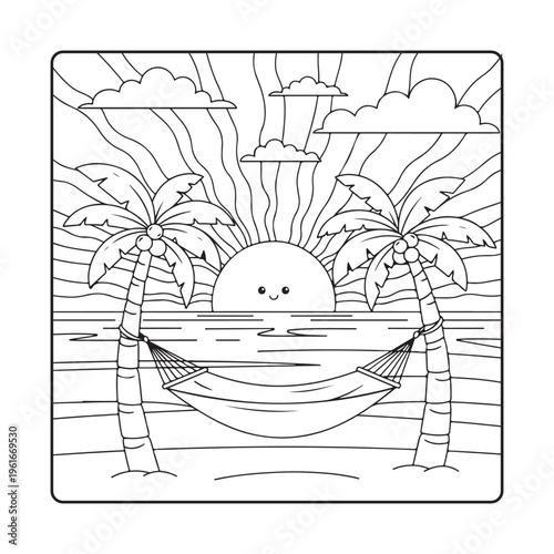 Beach  Ocean Scenes Coloring Book