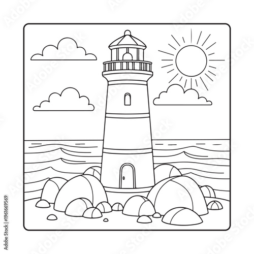 Beach  Ocean Scenes Coloring Book