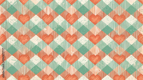 Seamless pattern buffalo plaid checkered design background 