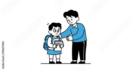 A compassionate adult gently comforting a young, emotional child, providing essential support and understanding during a moment of distress