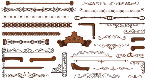 Western Decorative Elements: Borders, Corners, and Ornaments