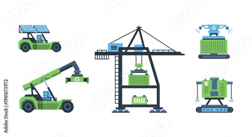 Green Logistics Technology: Automated Cranes, Forklifts, and Solar-Powered Vehicles