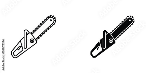 Comparison of chainsaw bar designs in black and white line art style