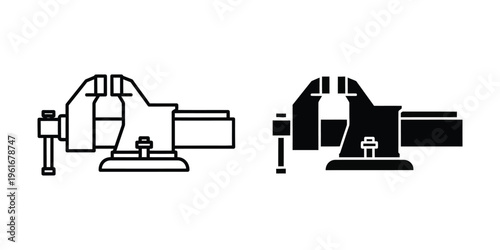 Comparison of a standard vise and a bench vise in a workshop setting