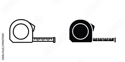 Comparison of a standard and a black tape measure with measurement markings