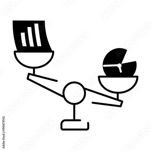 A sketchy style illustration showing balancing data

