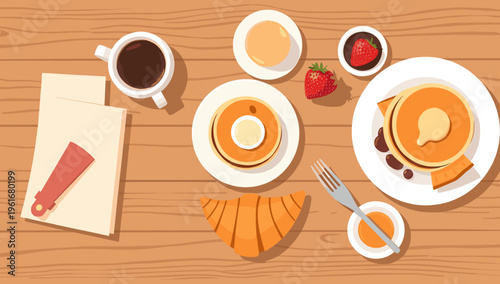 A flat vector illustration of a red exclamation point on a pale yellow paper. Perfect for representing urgency, warnings, or important notifications i