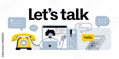 Communication devices and a person video conferencing on a laptop