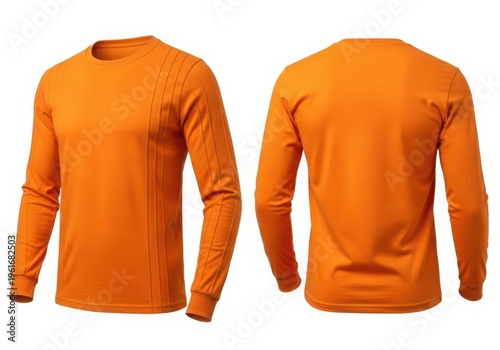 Orange long sleeve shirt for men
