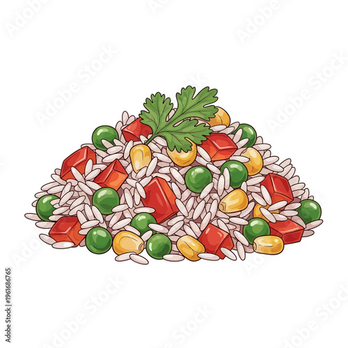 Healthy Rice Pilaf with Mixed Vegetables