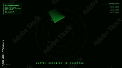 Air Surveillance Radar System with Active Scan Object Tracking and Speed Monitoring.