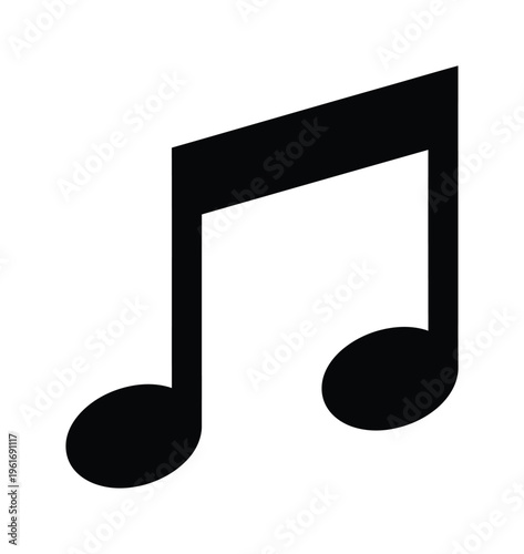 Simple vector of two eighth musical notes