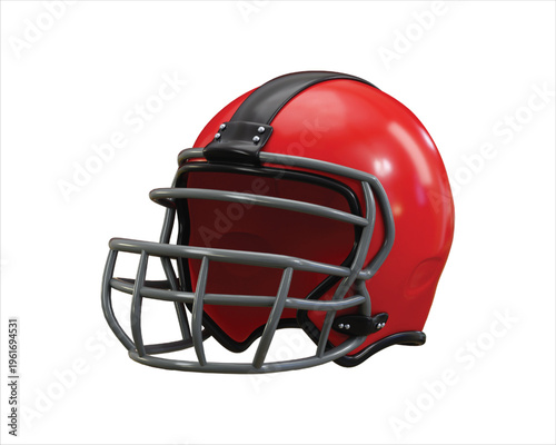 Rugby helmet icon 3d render concept of american football game helmet icon vector illustration