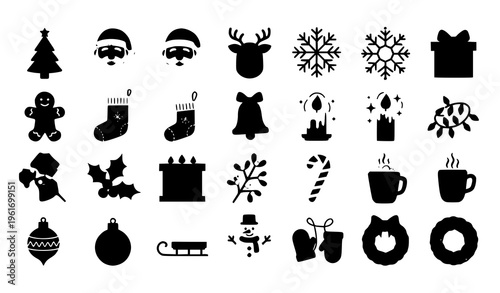 Christmas icons and symbols