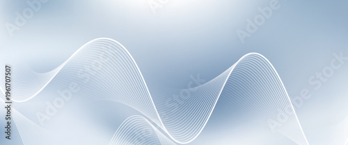 Abstract blue white luxury fabric wave background with copy space. Smooth liquid wave. Elegant shiny silk satin texture. Suit for wallpaper, cover, header, desktop, web, flyer. Vector illustration