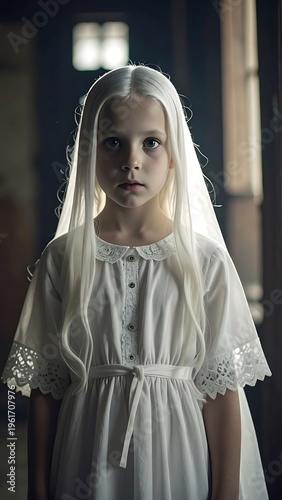 young woman in a hood