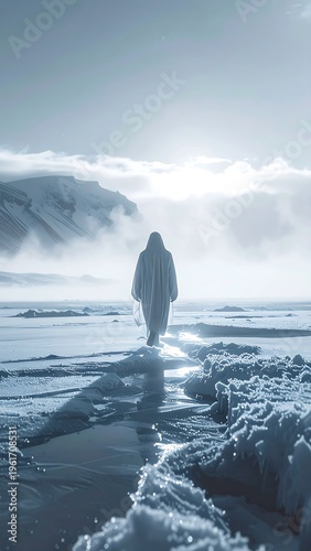 man in the snow