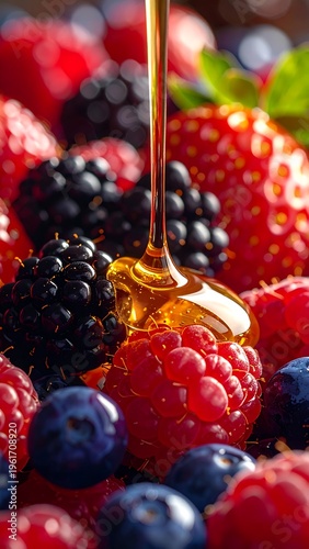 strawberry and blueberries