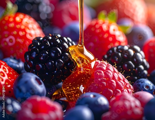 strawberry and blueberries