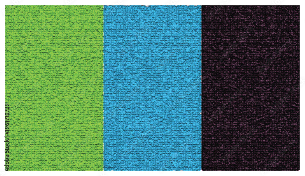 Fototapeta premium A minimalist abstract graphic design featuring three equal vertical stripes of green blue and black