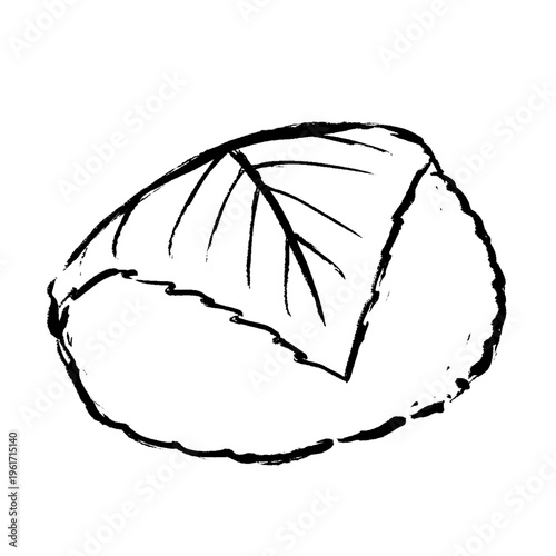 手描きの桜餅のイラスト