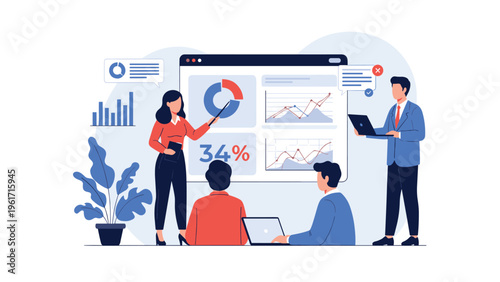 Professional female podcaster wearing headphones and speaking into a microphone while recording an audio episode in front of a computer screen.