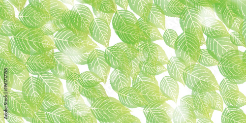 Bright and Fresh Green Leaves Background Illustration