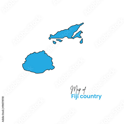 Fiji country map