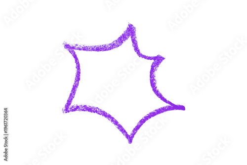 purple pencil strokes isolated on transparent background