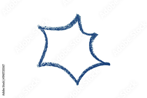 blue pencil strokes isolated on transparent background.