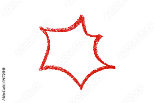 red pencil strokes isolated on transparent background