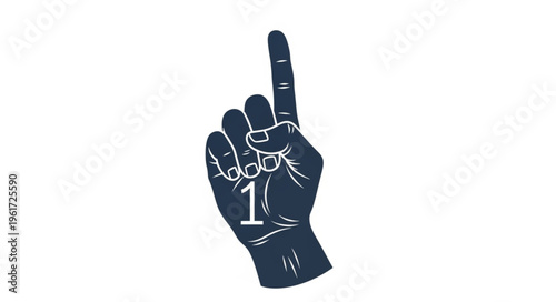 Number One Hand Gesture - A Symbol of Victory and Support.