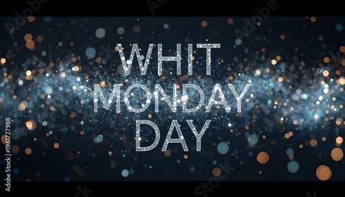 A vibrant celebration of Whit Monday with sparkling lights and colors