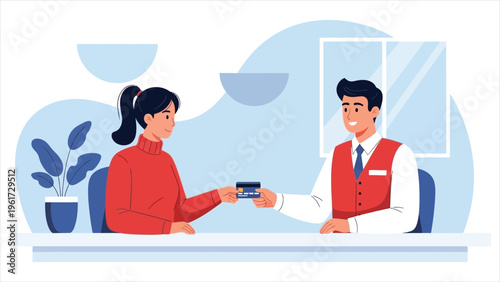 Bank KYC Process – Customer Identity Verification Flat Vector Illustration