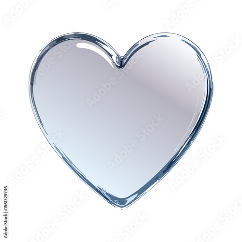 透明感のあるガラスのハート