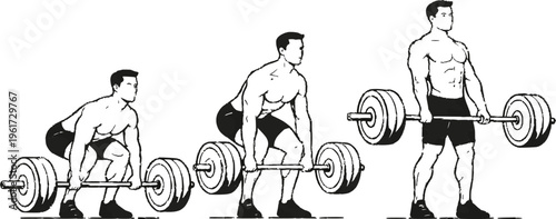 man with deadlift pose vector design 