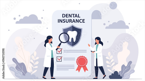 Dental Insurance Concept – Tooth Procedure Cost and Coverage Illustration